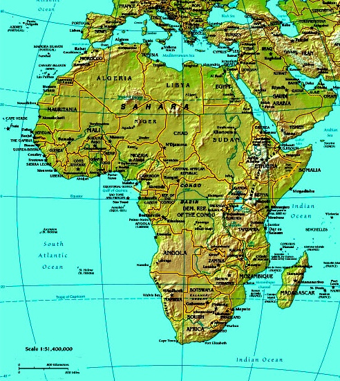 Map Of Africa Africa Map Mountains